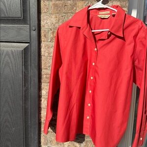 Eddie Bauer Women's Burgundy Button-Down Shirt​